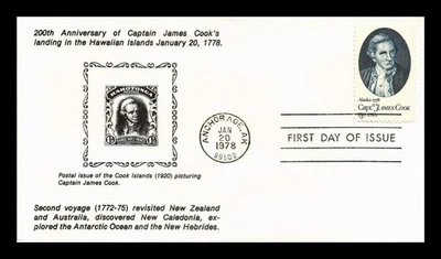 DR JIM STAMPS US COVER CAPTAIN JAMES COOK ALASKA EXPLORER FDC KMC VENTURE - Image 1 of 2