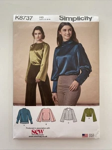 Simplicity K8737 Misses Blouse with Sleeve & Front Variations Uncut Pattern - Picture 1 of 6