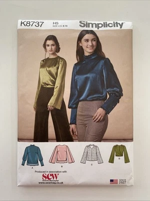 Simplicity K8737 Misses Blouse with Sleeve & Front Variations Uncut Pattern - Image 1 of 4
