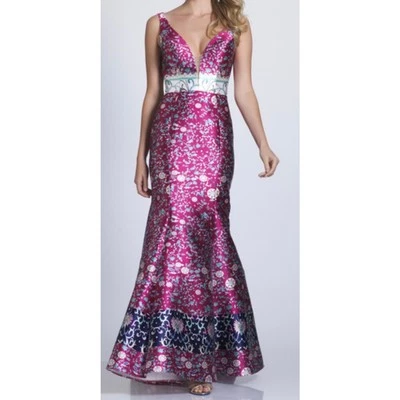 Vestido formal floral Dave & Johnny 3199 talla 7/8 Foto 1 de 4
