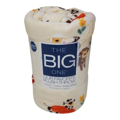 The Big One Oversized Plush Throw Blanket 5 Ft x 6 Ft Polyester Love Fur All - Image 1 of 4