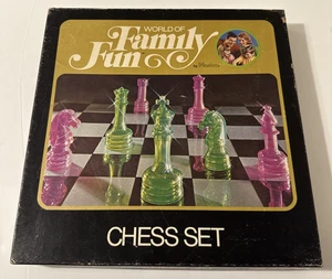 Vintage World of Family Fun Chess Set by Hasbro - 1971 Edition - Complete! - Picture 1 of 11