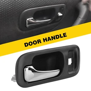 Inside Door Handle Driver Side Black/Chrome Front For 1997-2001 CRV Honda - Picture 1 of 10