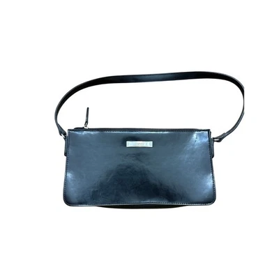 Bolso de hombro Esprit para mujer de charol negro Y2K años 90 2000  Foto 1 de 4