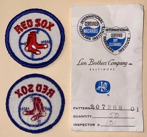 1 VINTAGE BOSTON RED SOX MLB BASEBALL 2" EMBROIDERED CREST PATCH - Picture 1 of 1