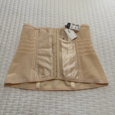 Rago 2X 34 Boned Shapette Satin Panel Waist Cincher Trainer 821 NWT Beige - Image 1 of 4