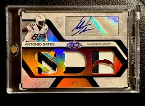 2006 Topps Triple Threads Antonio Gates Triple Patch Auto Bolt Logo! 4/4!!!🤩🔥 - Picture 1 of 2