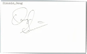 1970's -Doug Simunic- Signed/Autograph/Auto Index Card Montreal Expos MLB - Picture 1 of 1