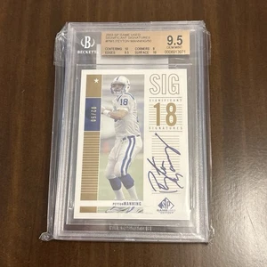 🔥🏈 2003 Upper Deck SP Game Used Peyton Manning Auto 2/50 BGS 9.5 10 🏈🔥 - Picture 1 of 5