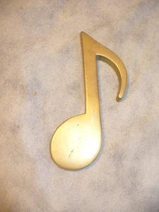 Massiver Metall Kupfer Musik Musik Note Briefbeschwerer 5" lang - Bild 1 von 2