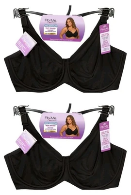 Sujetador con aros Fruit of the Loom (paquete de 2) Fit for Me 360 STRETCH (Talla 40DDDDDD\H) Foto 1 de 4