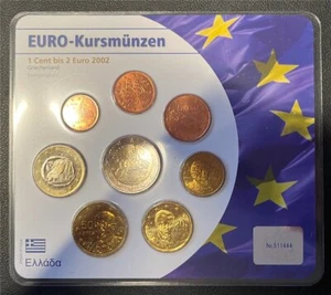 KMS - Griechenland 2002 - "Euro-Kursmünsen" (org.verpackt, verschweißt) - Picture 1 of 2
