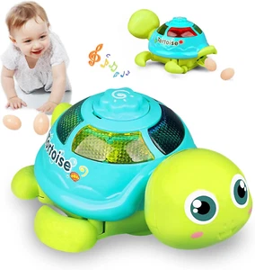 Baby Toys 6-12 Months, Musical Turtle Crawling Baby Toys 12-18 Months,Tummy Time - Picture 1 of 11