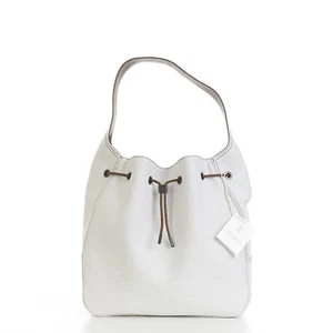 BRUNELLO CUCINELLI 2850$ Chalk BC Duo Bucket Bag In Cotton And Linen Gabardine - Picture 1 of 9