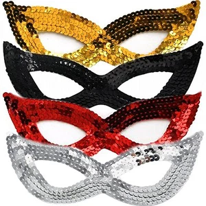 Sequin Masquerade Eye Face Mask Fancy Dress Masked Ball Dance Party Costumes - Picture 1 of 9