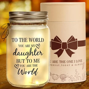 Mason Jar Night Light Gift for Daughter Mothers Day Gifts - Picture 1 of 12