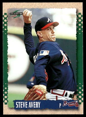 1995 Score #185 Steve Avery Atlanta Braves Baseball Card - Image 1 of 2