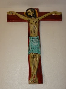 RARE GRAND CRUCIFIX PERIGNEM, CERAMIQUE, JESUS CHRIST, VANDEWEGHE, ( AMPHORA ) - Imagen 1 de 8