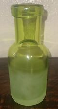 Antique Green Mouth Blown  Glass Apothecary  Jar Vase  19th century