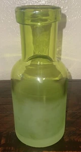 Antique Green Mouth Blown  Glass Apothecary  Jar Vase  19th century - Picture 1 of 4