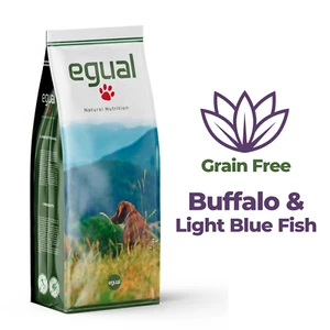 Grain Free EGUAL BUFFALO & LIGHT BLUE FISH formulato senza cereali 15Kg - Foto 1 di 2