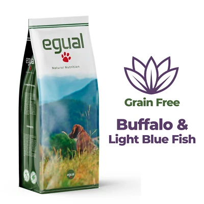Grain Free EGUAL  BUFFALO &  LIGHT BLUE FISH formulato senza cereali 15Kg - Immagine 1 di 2