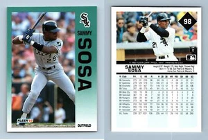Sammy Sosa - White Sox #98 Fleer 1992 Baseball Trading Card - Picture 1 of 1