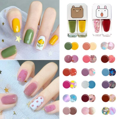 Two-tone Nail Polish Nail Art Water-based Nail Polish Manicure Tools Tearable  ∂ - Bild 1 von 4