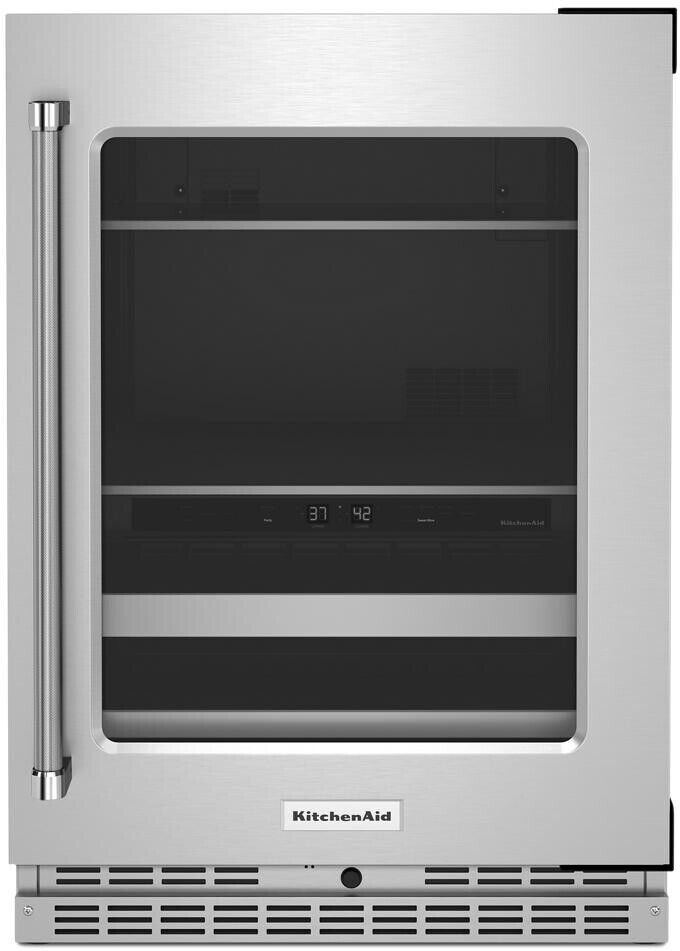 KitchenAid 24" Freestanding Mini Fridge Under-Counter Refrigerator KUBR314KSS