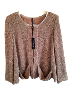 NWT W118 By WALTER BAKER Elizabeth Jacket Gold Size M Medium Orig $188.00 - Picture 1 of 11