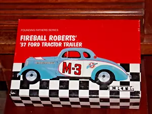 Ertl FIREBALL ROBERTS 1937 Ford Tractor Trailer Limited 1/2500 MIB - Picture 1 of 3