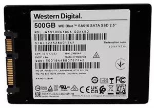 Western Digital WDS500G3B0A-00AXR0 500GB Sata 2.5" SSD 100% Health 6 Hours Use - Afbeelding 1 van 2