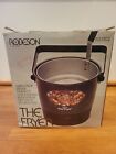 Vintage Robeson "The Fryer" Fritteuse braun Retro Mid Century Blumen 