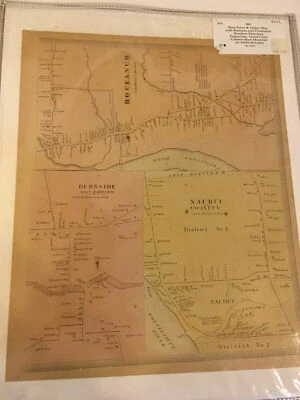 Connecticut, Hartford County Map, 1869, Hockanum, Burnside, Naubuc - Image 1 of 4