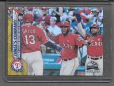 2020 Topps Series 2 Gold Foil #365 Three's Company (Rangers)