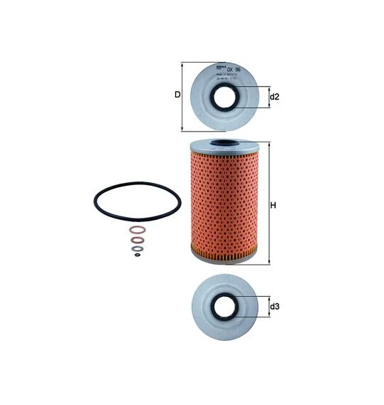 Mahle Ölfilter für BMW E36 E34 / Opel Omega B / Range Rover, OX96D - Image 1 of 1