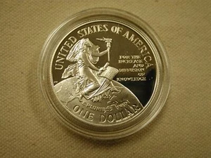 Smithsonian Institution 150th Anv. Commemorative 1996 Silver Coin Proof - Picture 1 of 8