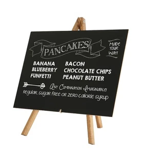Wooden 8.5x11 Inch Mini Easel Chalkboard Frame for Restaurant, Office, Wedding - Picture 1 of 7