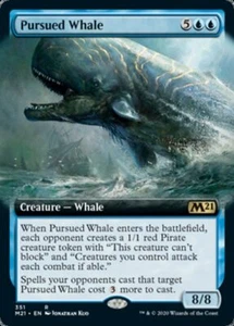 MTG PURSUED WHALE FOIL EXC - BALENA BRACCATA - M21 X EN - MAGIC - Picture 1 of 1
