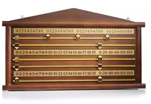 Snooker Scoreboard NEW Peradon Mahogany 4 Hand Wood - Picture 1 of 1