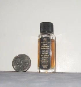 VTG. CARTER & VAN PEEL WHITE DIAMOND PERFUME BOTTLE 1/4 FLUID OUNCE WESTBURY NY. - Picture 1 of 4