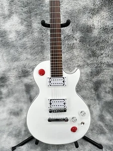 Custom LP Buckethead E-Gitarre weiß rot Knopf 22 Bünde H-H Tonabnehmer - Bild 1 von 16