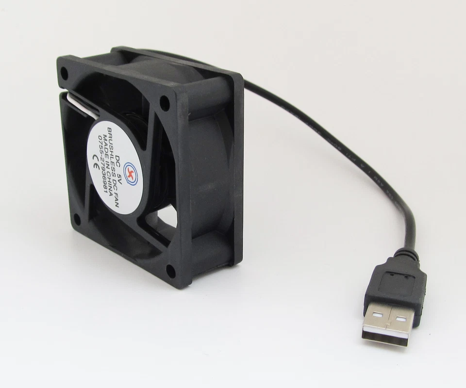1pc USB Powered 5V 60 x 60 x 25mm 6025 USB Powered Brushless DC Cooling Fan - Image 1 of 4