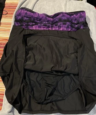 Vestido de baño Jaclyn Smith para mujer talla 18 negro una pieza falta correa halter Foto 1 de 3