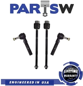 4Pc Front Inner Outer Tie Rod Ends Steering for Malibu Pontiac G6 Saturn Aura - Picture 1 of 3