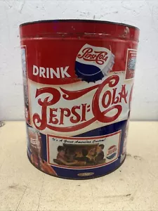 Pepsi Cola Large Tin Waste Bin ? From 1993 - Foto 1 di 14