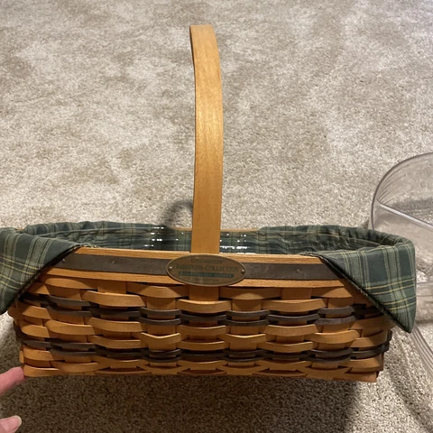 LONGABERGER 1998 Hospitality Basket with Liner & Protector Traditions Collection Cover
