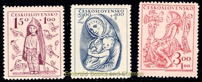 EBS Checoslovaquia 1948 - Bienestar Infantil - Dětem - Michel 559-561 - MNH** Foto 1 de 4