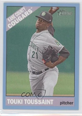 2015 Topps Heritage Minor League Edition Blue Border Touki Toussaint #55 - Image 1 of 2