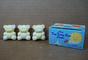 1988 Avon Tiny Teddy Bear Soaps ~ with Box - Picture 1 of 7